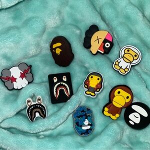 (BAPE) Croc Charms – 10 Piece Lot – Streetwear Shoe Accessories
